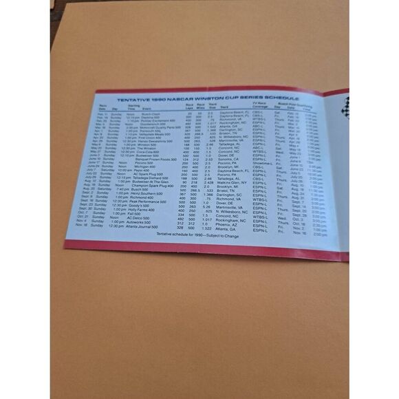 1990 Busch Beer Racing Guide NASCAR Foldout Winston Cup Grand National Promo - Picture 6 of 7